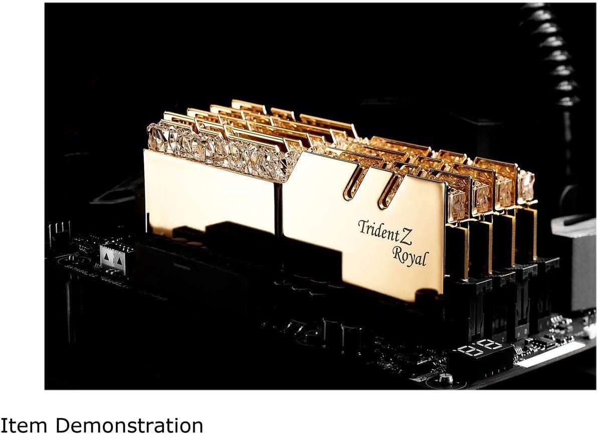 G.Skill Trident Z Royal Gold 32 GB (4 x 8GB) 3600 MHz DDR4 Memory F4-3600C16Q-32GTRG