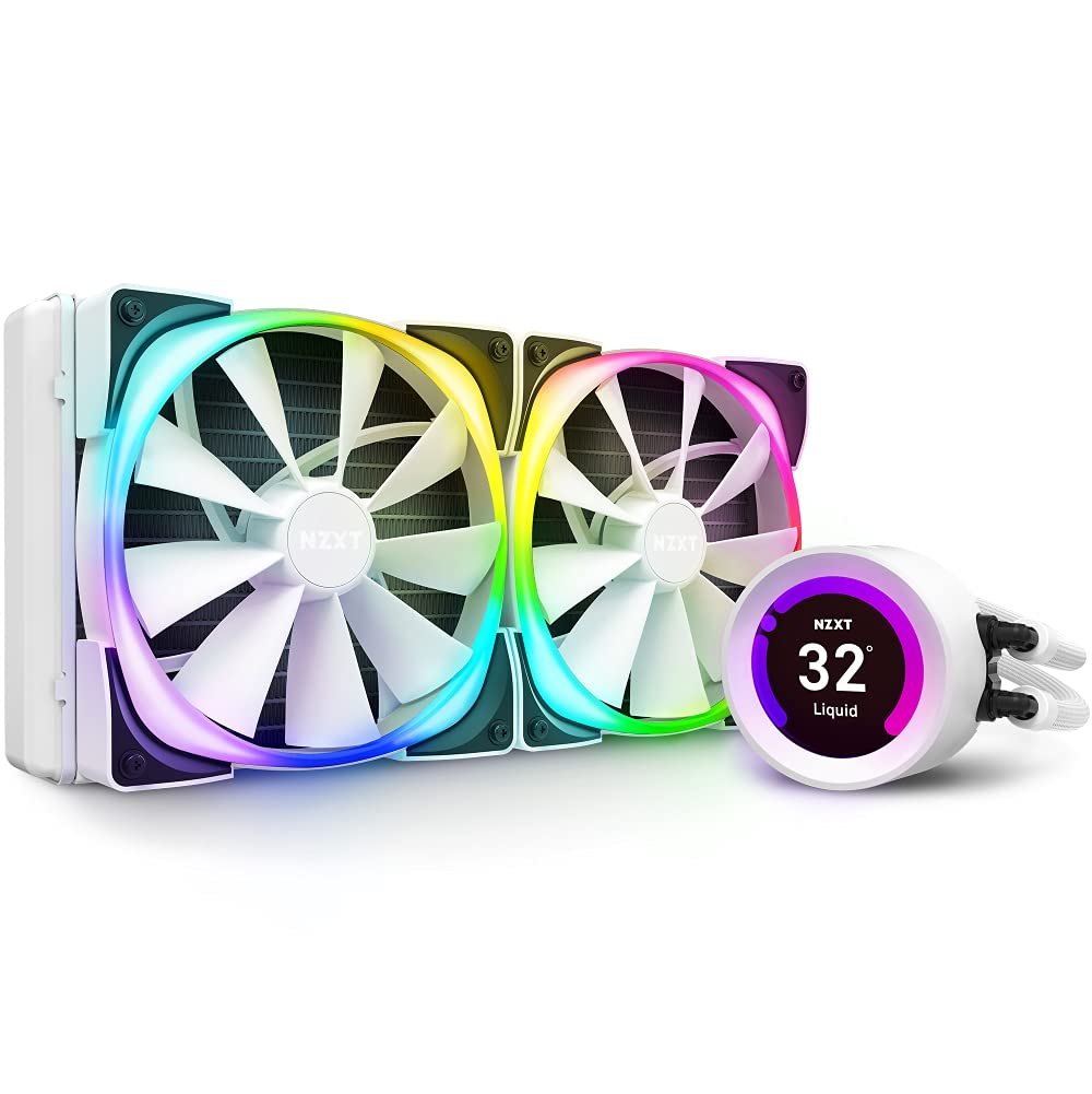 NZXT Kraken Z63 RGB 280mm White Liquid Cooler with LCD Display RL-KRZ63-RW NZXT Kraken Z63 RGB 280mm White Liquid Cooler with LCD Display RL-KRZ63-RW