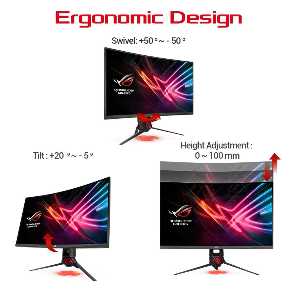 ASUS ROG Strix XG32VQ 32inch 144Hz Curved Gaming Monitor (1800R Curved, Adaptive Sync, 4ms Response Time, 144Hz Refresh Rate, Frameless, 2K WQHD VA Panel) ASUS ROG Strix XG32VQ 32inch 144Hz Curved Gaming Monitor (1800R Curved, Adaptive Sync, 4ms Response Time, 144Hz Refresh Rate, Frameless, 2K WQHD VA Panel)