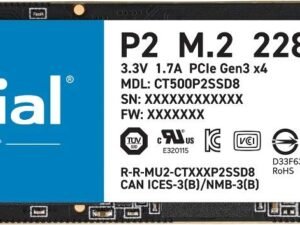 Crucial 500GB P2 NVMe PCIe M.2 Internal SSD CT500P2SSD8 Crucial 500GB P2 NVMe PCIe M.2 Internal SSD CT500P2SSD8