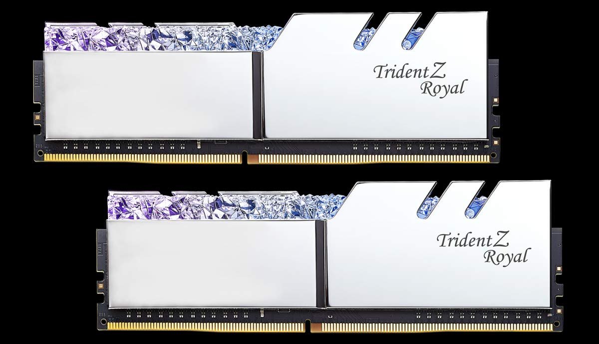 G.Skill Trident Z Royal Silver 16GB (2x8GB) 4600MHz Memory F4-4600C19D-16GTRSE G.Skill Trident Z Royal Silver 16GB (2x8GB) 4600MHz Memory F4-4600C19D-16GTRSE