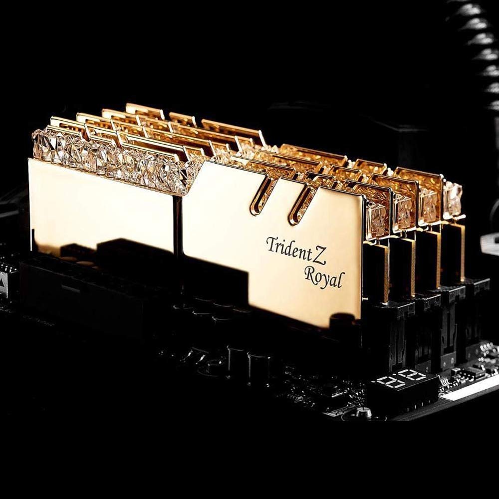 G.Skill Trident Z Royal Gold 32 GB (2 x 16GB) 3200 MHz DDR4 Memory F4-3200C16D-32GTRG G.Skill Trident Z Royal Gold 32 GB (2 x 16GB) 3200 MHz DDR4 Memory F4-3200C16D-32GTRG