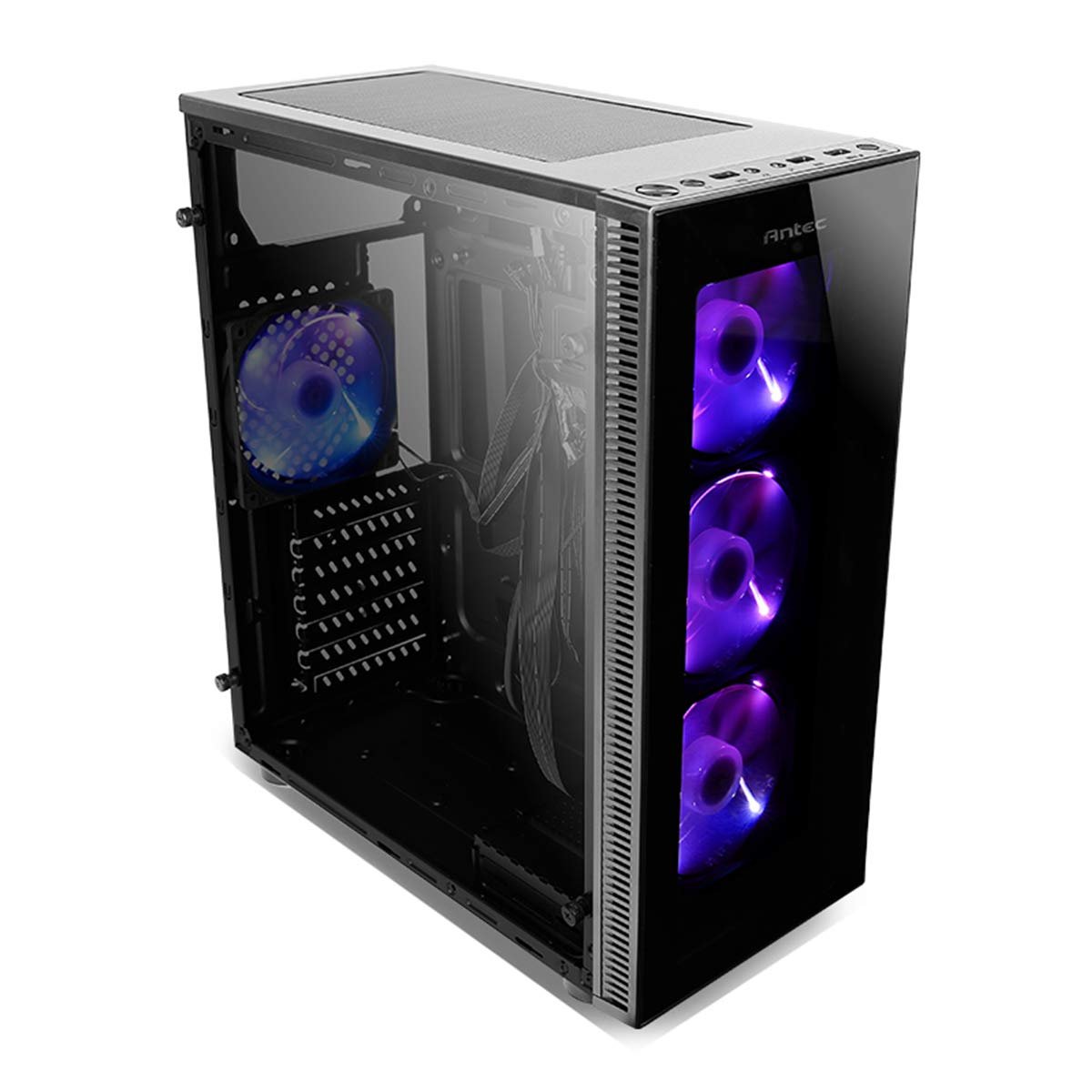 Antec NX210 ARGB ATX Mid Tower Cabinet with Tempered Glass Side Panel Antec NX210 ARGB ATX Mid Tower Cabinet with Tempered Glass Side Panel