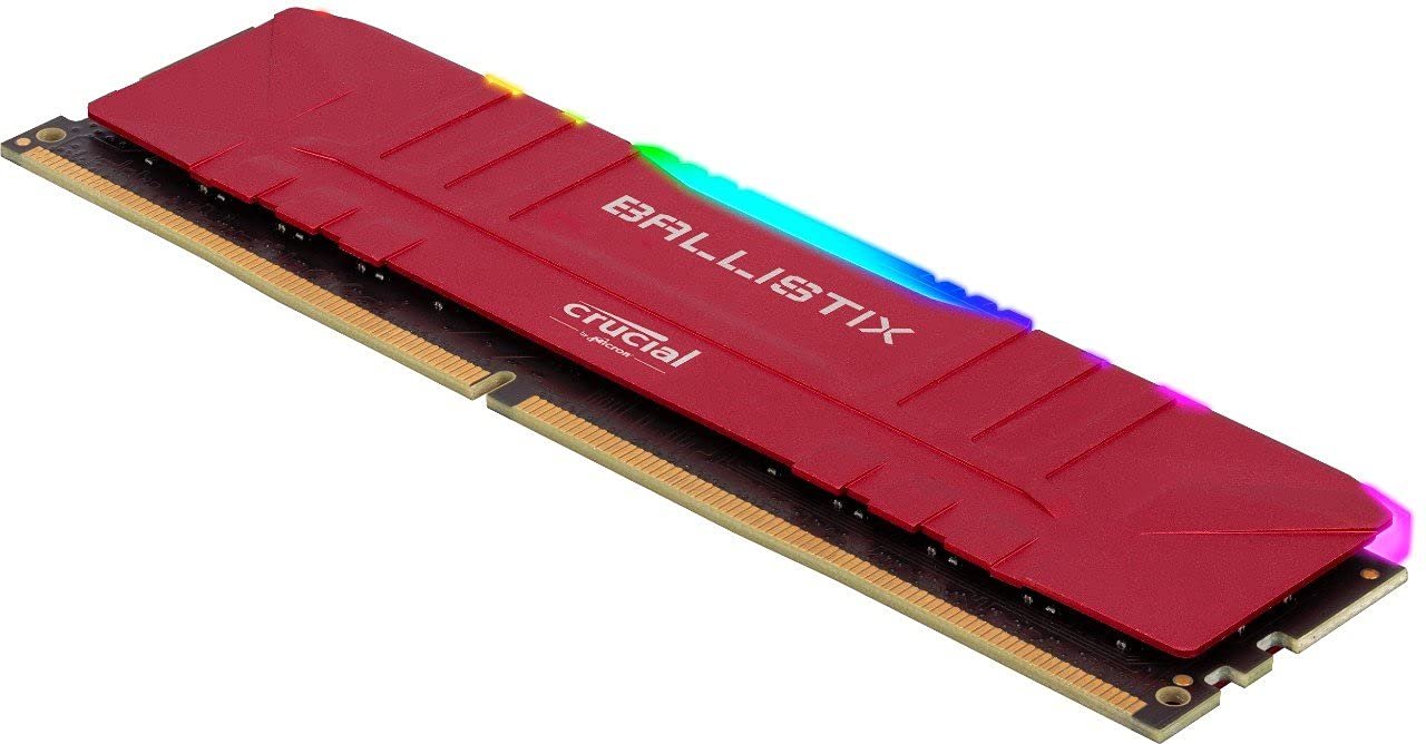 Crucial Ballistix RGB 16GB DDR4-3200 Desktop Gaming Memory (Red) BL16G32c16U4RL