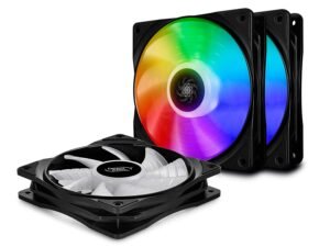 Deepcool CF120 3 in 1 ARGB 120mm PWM ARGB Cabinet Fan With ARGB Controller (Triple Pack) DP-FA-RGB-CF120-3 Deepcool CF120 3 in 1 ARGB 120mm PWM ARGB Cabinet Fan With ARGB Controller (Triple Pack) DP-FA-RGB-CF120-3