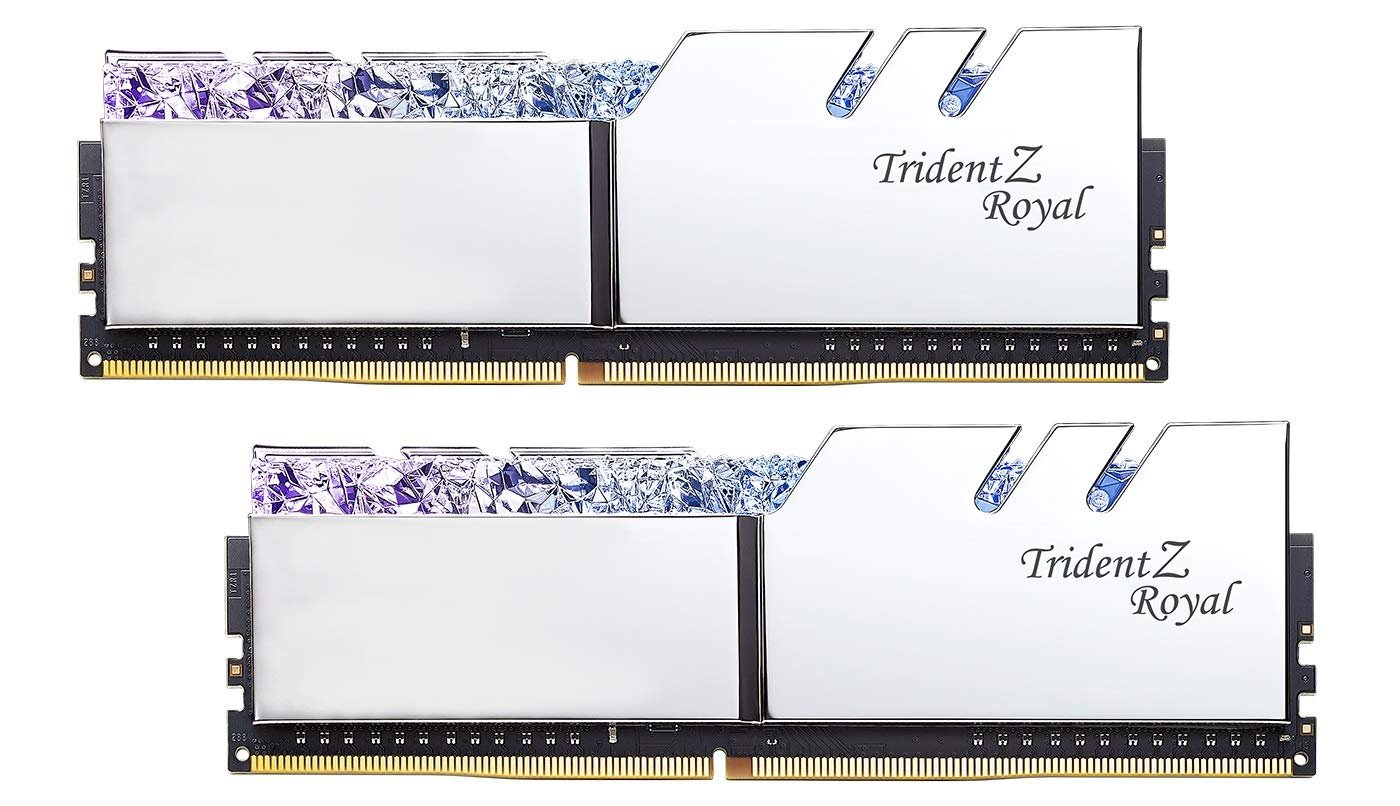 G.SKILL Trident Z Royal Silver 16GB (2x8GB) 4400MHz DDR4 RAM F4-4400C18D-16GTRSC G.SKILL Trident Z Royal Silver 16GB (2x8GB) 4400MHz DDR4 RAM F4-4400C18D-16GTRSC
