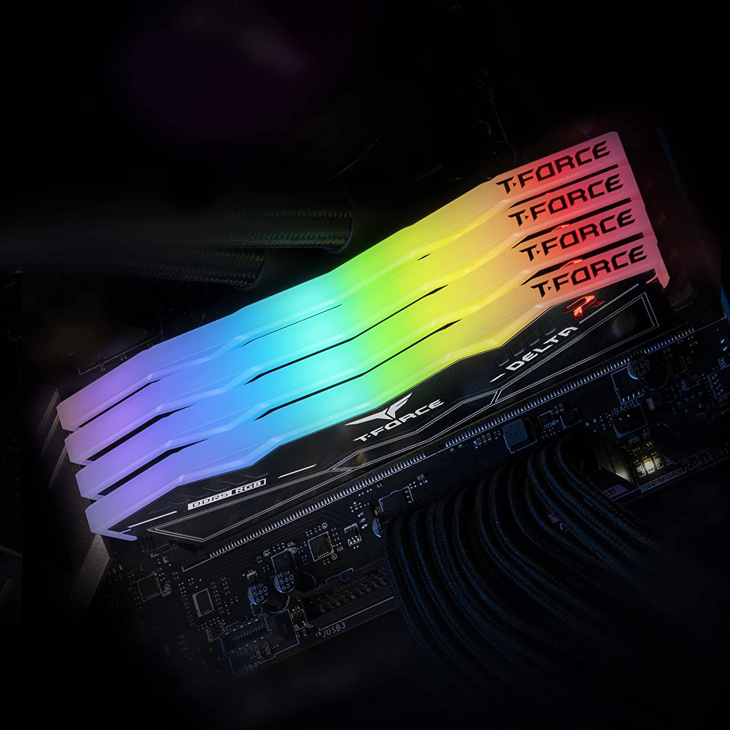 TeamGroup T-Force Delta RGB 32GB (2x16GB) DDR5 Memory FF3D532G6400HC40BDC01