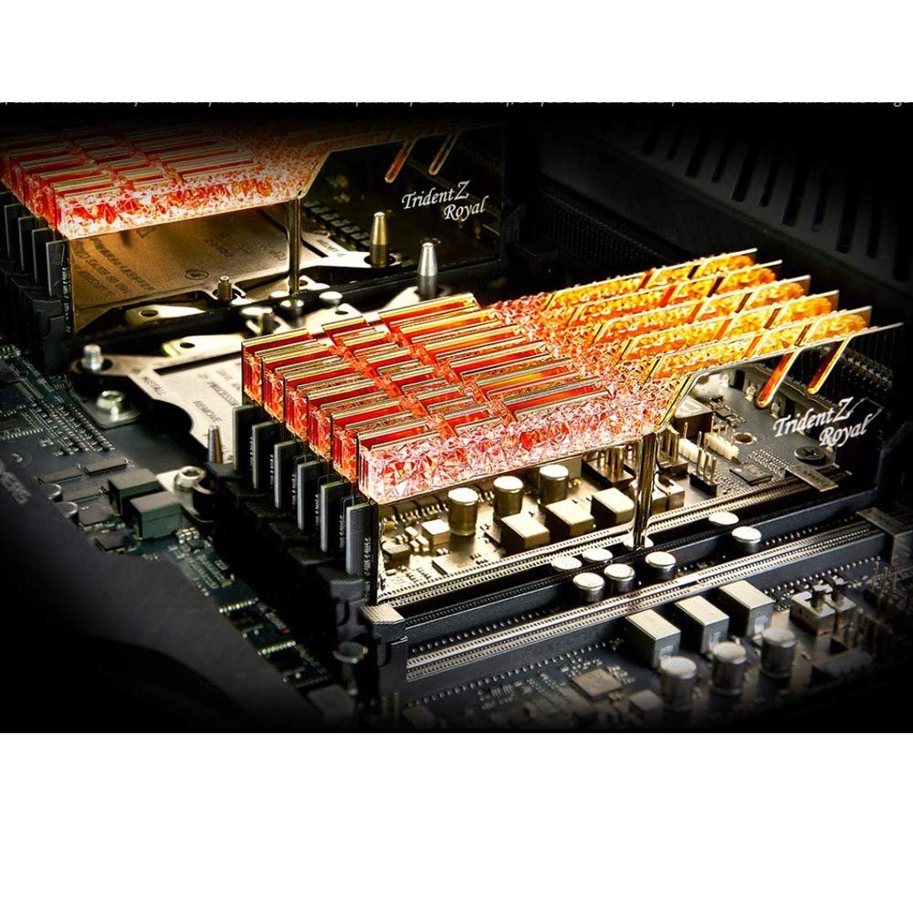 G.Skill Trident Z Royal Gold 32 GB (2 x 16GB) 3200 MHz DDR4 Memory F4-3200C16D-32GTRG G.Skill Trident Z Royal Gold 32 GB (2 x 16GB) 3200 MHz DDR4 Memory F4-3200C16D-32GTRG