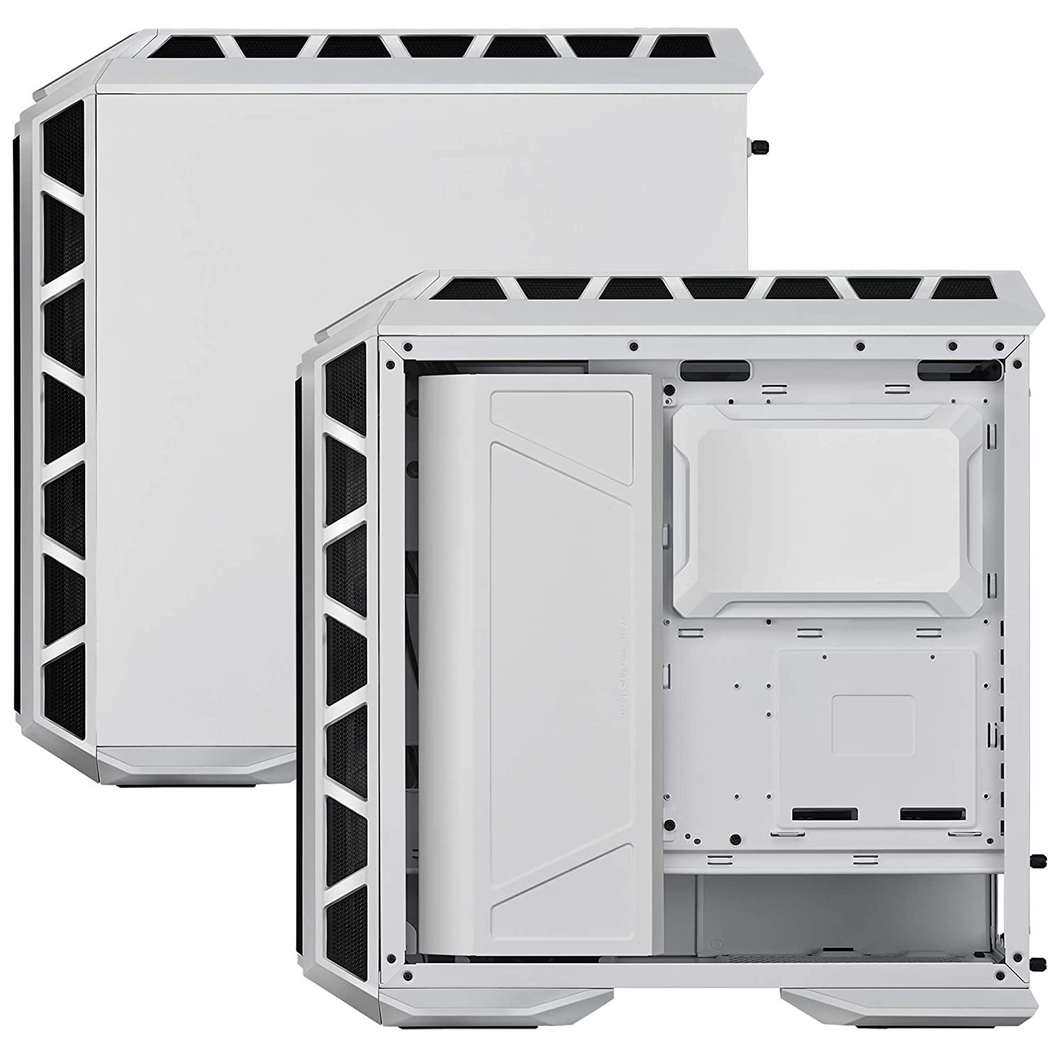 Cooler Master MasterCase H500P Mesh (E-ATX) Mid Tower White Cabinet With Tempered Glass Side Panel With RGB Controller MCM-H500P-WGNN-S00 Cooler Master MasterCase H500P Mesh (E-ATX) Mid Tower White Cabinet With Tempered Glass Side Panel With RGB Controller MCM-H500P-WGNN-S00