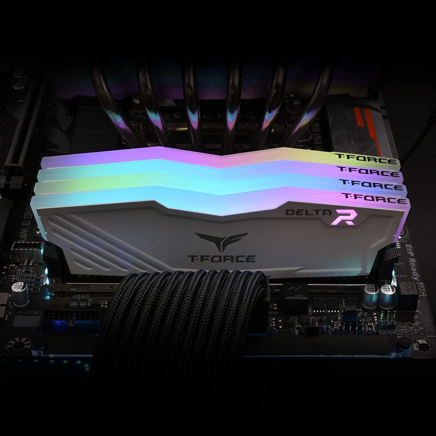 Teamgroup T-Force Delta RGB 64GB (2 x 32GB) DDR4 3200MHz Memory TF4D464G3200HC16CDC01 Teamgroup T-Force Delta RGB 64GB (2 x 32GB) DDR4 3200MHz Memory TF4D464G3200HC16CDC01