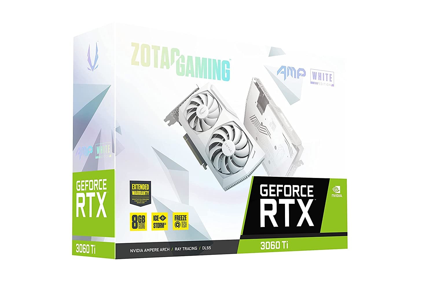 ZOTAC GAMING GeForce RTX 3060 Ti AMP White Edition LHR Graphic Card ZT-A30610F-10PLHR