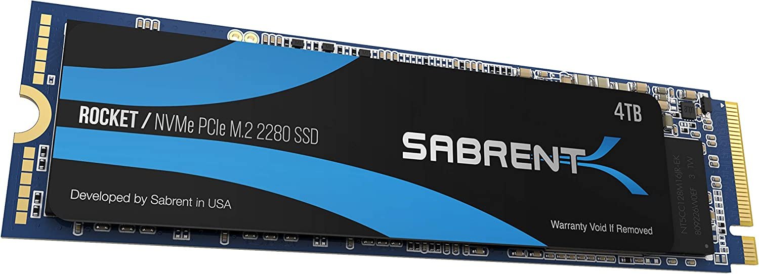 Sabrent 2TB Rocket Nvme PCIe Gen4 x 4 M.2 2280 Internal SSD With Heatsink SB-ROCKET-NVMe4-HTSK-2TB