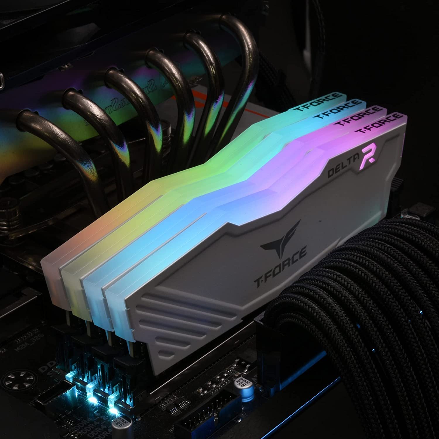 Teamgroup T-Force Delta RGB 64GB (2 x 32GB) DDR4 3200MHz Memory TF4D464G3200HC16CDC01 Teamgroup T-Force Delta RGB 64GB (2 x 32GB) DDR4 3200MHz Memory TF4D464G3200HC16CDC01