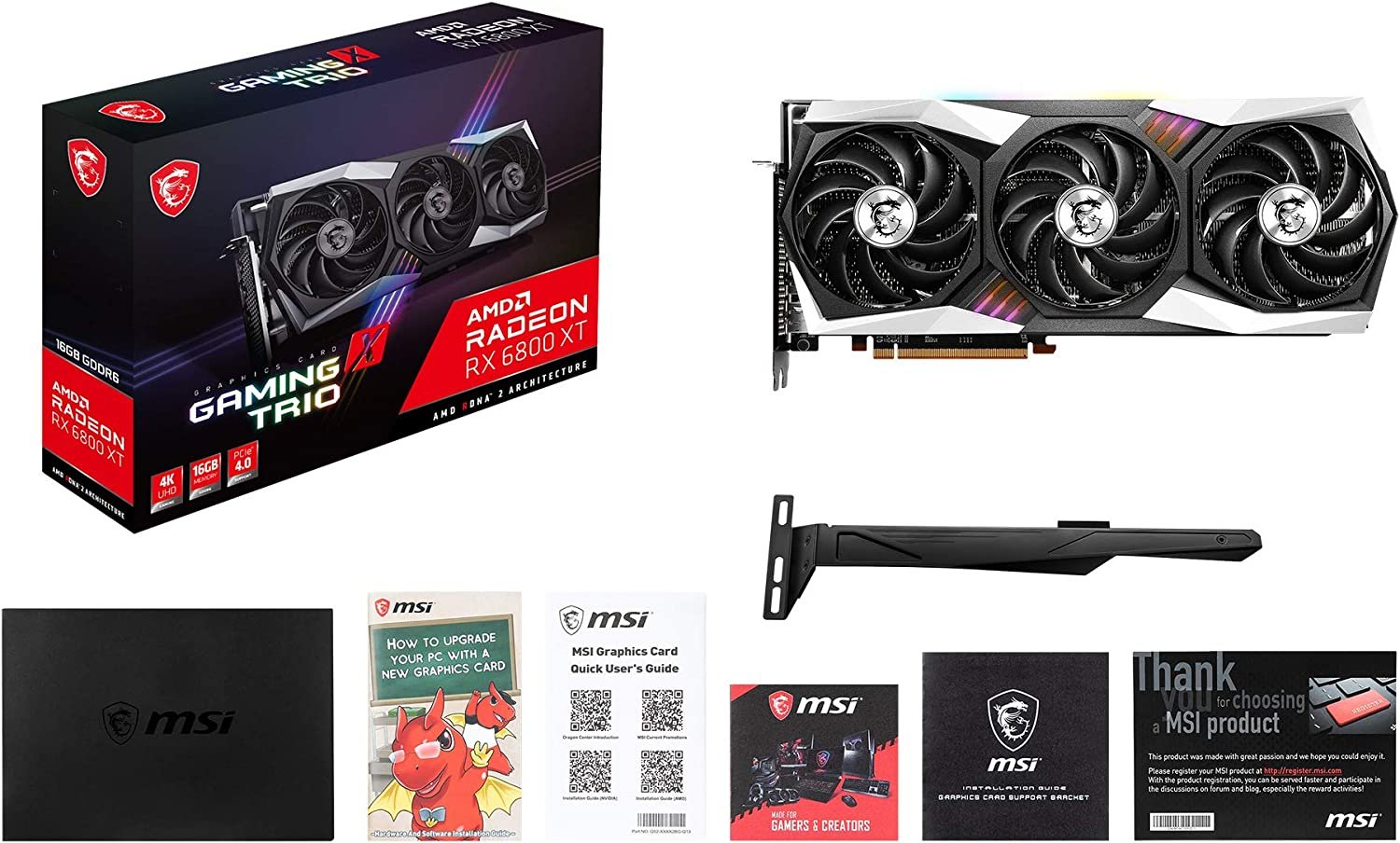 MSI Radeon RX 6800 XT Gaming Z Trio 16GB Gaming Graphics Card MSI Radeon RX 6800 XT Gaming Z Trio 16GB Gaming Graphics Card