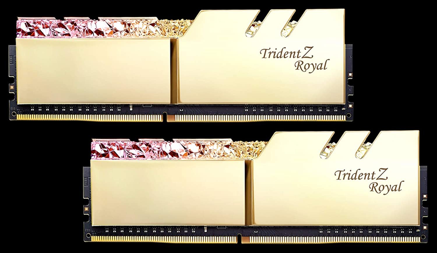 G.Skill Trident Z Royal Gold 16 GB (2 x 8GB) 3000 MHz DDR4 Memory F4-3000C16D-16GTRG G.Skill Trident Z Royal Gold 16 GB (2 x 8GB) 3000 MHz DDR4 Memory F4-3000C16D-16GTRG
