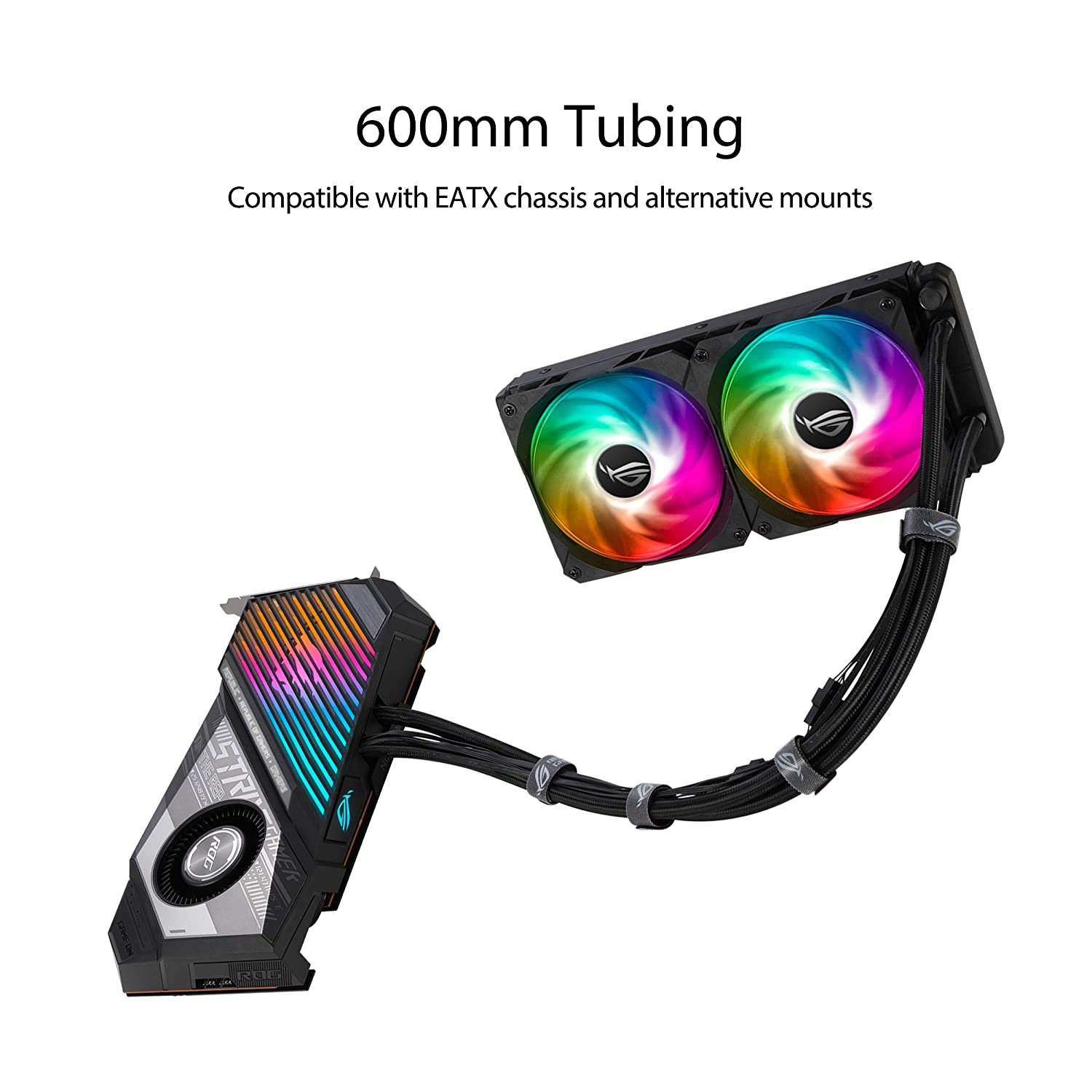 ASUS ROG Strix LC AMD Radeon RX 6900 XT OC Edition Gaming Graphics Card (AMD RDNA 2, PCIe 4.0, 16GB GDDR6, HDMI 2.1, DisplayPort 1.4a, Full-coverage cold plate, 240mm radiator, 600mm tubing) ASUS ROG Strix LC AMD Radeon RX 6900 XT OC Edition Gaming Graphics Card (AMD RDNA 2, PCIe 4.0, 16GB GDDR6, HDMI 2.1, DisplayPort 1.4a, Full-coverage cold plate, 240mm radiator, 600mm tubing)
