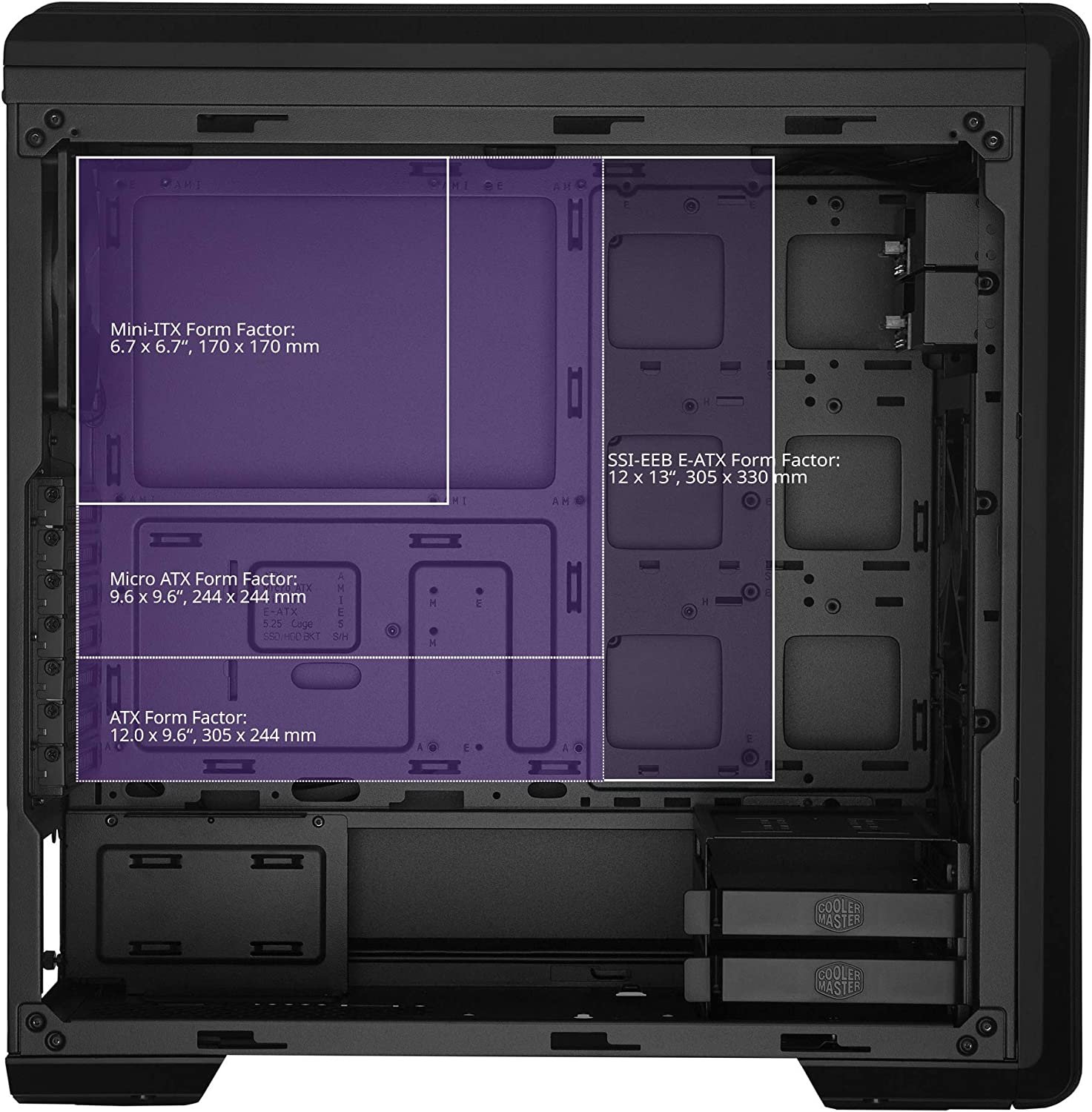 Cooler Master MasterBox NR600P Mid Tower Cabinet MCB-NR600P-KNNN-S00 Cooler Master MasterBox NR600P Mid Tower Cabinet MCB-NR600P-KNNN-S00