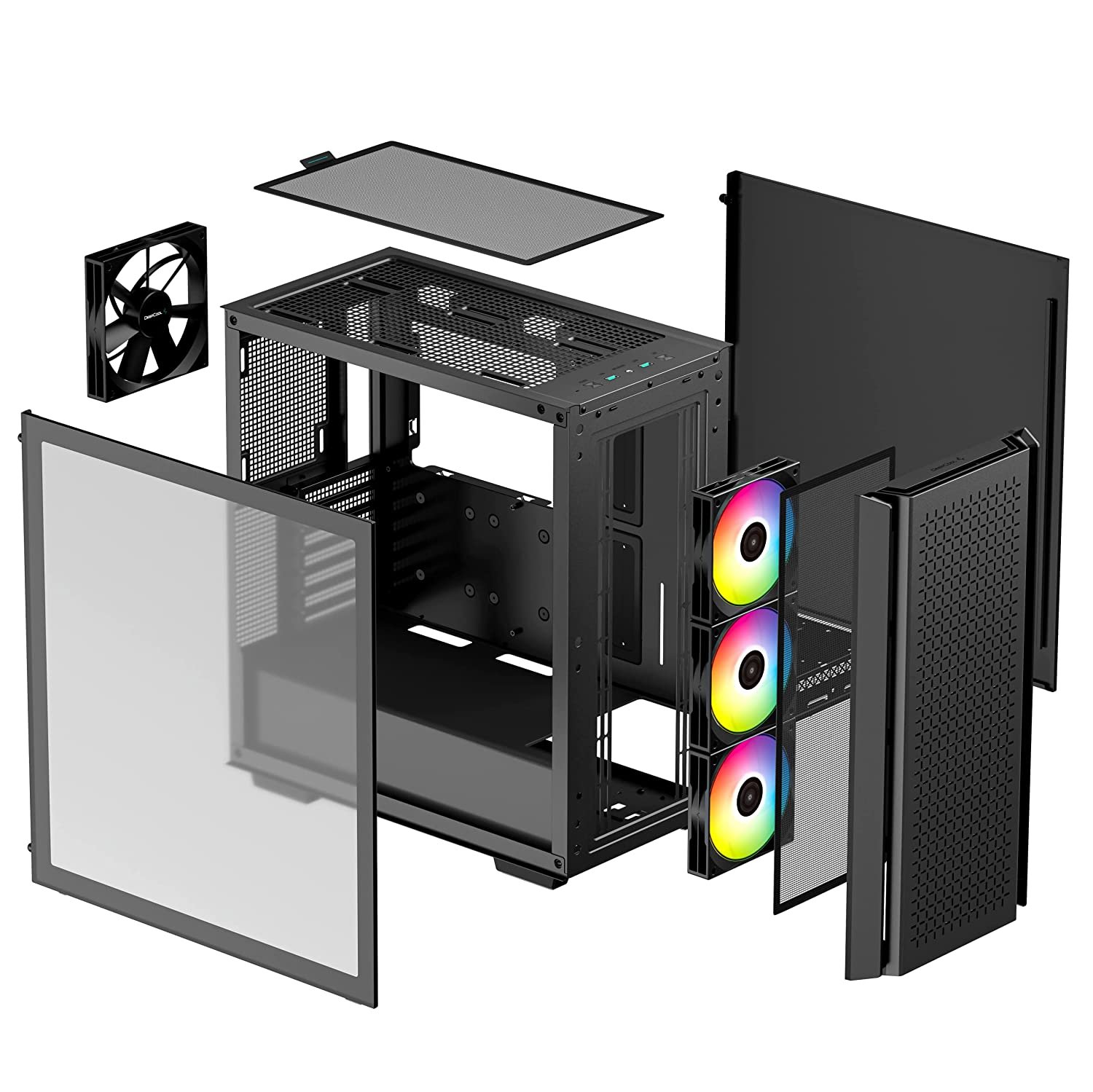 DeepCool CG560 Mid-Tower Tempered Glass Side Panel Cabinet R-CG560-BKAAE4-G-1 DeepCool CG560 Mid-Tower Tempered Glass Side Panel Cabinet R-CG560-BKAAE4-G-1