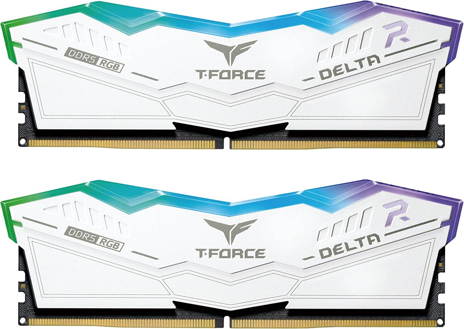 TeamGroup T-Force Delta RGB 32GB (2x16GB) DDR5 White Memory FF4D532G6400HC40BDC01 TeamGroup T-Force Delta RGB 32GB (2x16GB) DDR5 White Memory FF4D532G6400HC40BDC01