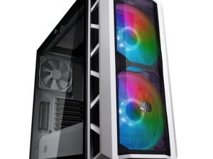 Cooler Master MasterCase H500P Mesh (E-ATX) Mid Tower White Cabinet With Tempered Glass Side Panel With RGB Controller MCM-H500P-WGNN-S00 Cooler Master MasterCase H500P Mesh (E-ATX) Mid Tower White Cabinet With Tempered Glass Side Panel With RGB Controller MCM-H500P-WGNN-S00