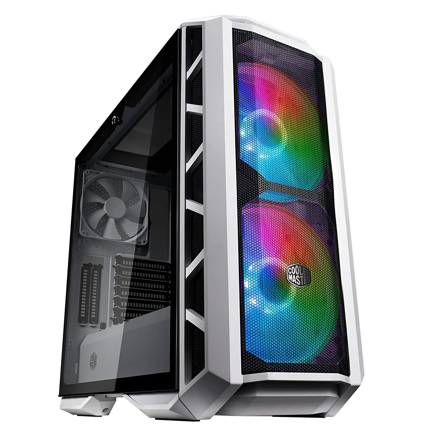 Cooler Master MasterCase H500P Mesh (E-ATX) Mid Tower White Cabinet With Tempered Glass Side Panel With RGB Controller MCM-H500P-WGNN-S00 Cooler Master MasterCase H500P Mesh (E-ATX) Mid Tower White Cabinet With Tempered Glass Side Panel With RGB Controller MCM-H500P-WGNN-S00