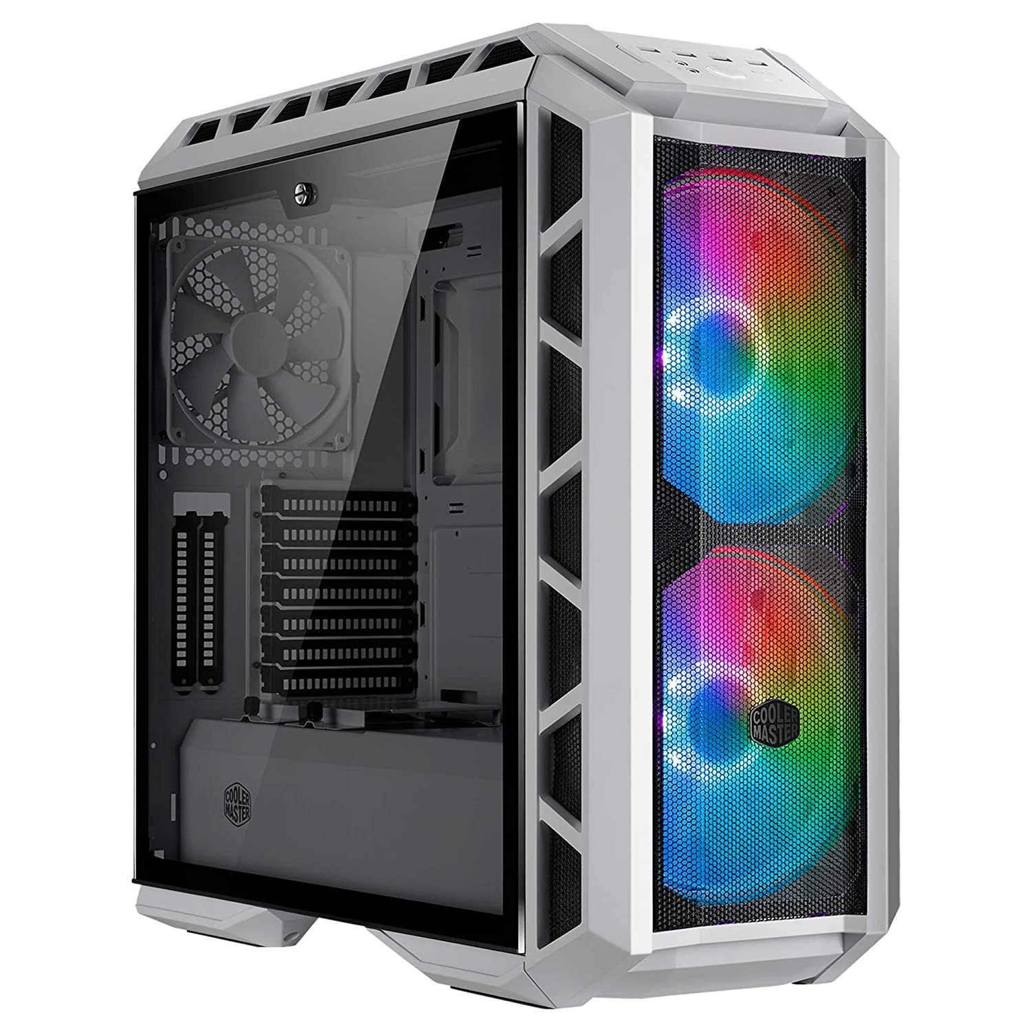 Cooler Master MasterCase H500P Mesh (E-ATX) Mid Tower White Cabinet With Tempered Glass Side Panel With RGB Controller MCM-H500P-WGNN-S00 Cooler Master MasterCase H500P Mesh (E-ATX) Mid Tower White Cabinet With Tempered Glass Side Panel With RGB Controller MCM-H500P-WGNN-S00