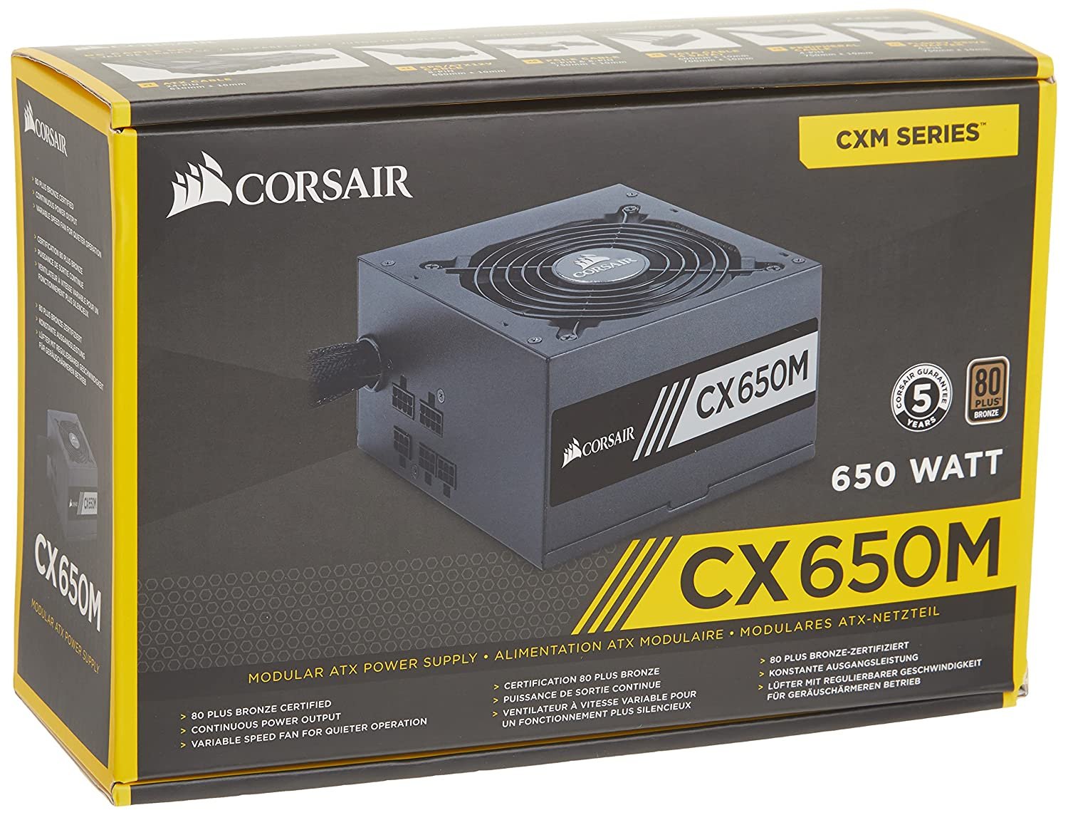 Corsair CX series CX650M 650W Power Supply Corsair CX series CX650M 650W Power Supply