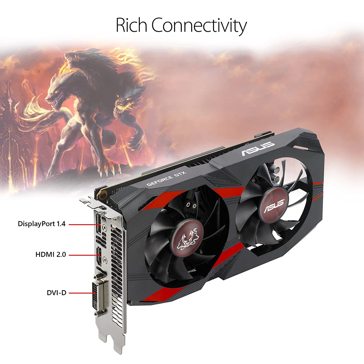 ASUS GeForce GTX 1050 Ti CERBERUS-GTX1050TI-O4G 4GB Graphic Card ASUS GeForce GTX 1050 Ti CERBERUS-GTX1050TI-O4G 4GB Graphic Card