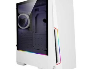 Antec Dark Phantom DP501 ATX Mid Tower White Cabinet With Tempered Glass Side Panel And RGB Controller Antec Dark Phantom DP501 ATX Mid Tower White Cabinet With Tempered Glass Side Panel And RGB Controller