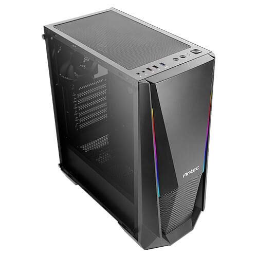 Antec NX310 ARGB ATX Mid Tower Black Cabinet with Tempered Glass Side Panel
