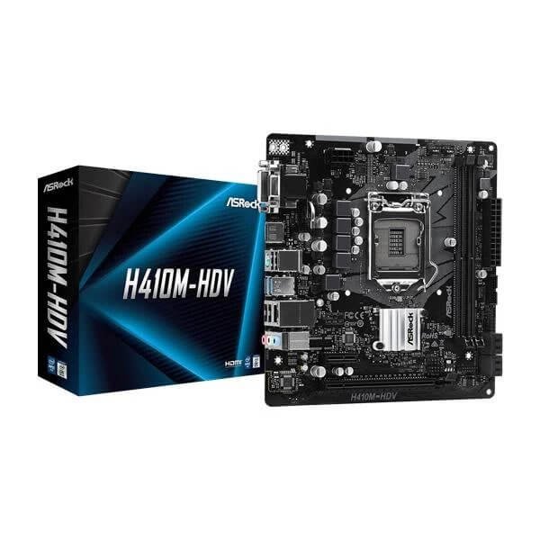 Asrock H410M-HDV Motherboard (INTEL SOCKET 1200/10TH Generation CORE Series CPU/MAX 64GB DDR4 2933MHz Memory) Asrock H410M-HDV Motherboard (INTEL SOCKET 1200/10TH Generation CORE Series CPU/MAX 64GB DDR4 2933MHz Memory)