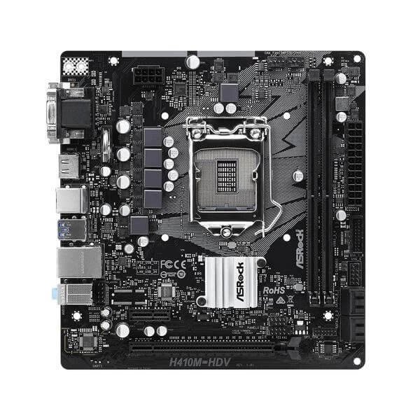 Asrock H410M-HDV Motherboard (INTEL SOCKET 1200/10TH Generation CORE Series CPU/MAX 64GB DDR4 2933MHz Memory) Asrock H410M-HDV Motherboard (INTEL SOCKET 1200/10TH Generation CORE Series CPU/MAX 64GB DDR4 2933MHz Memory)