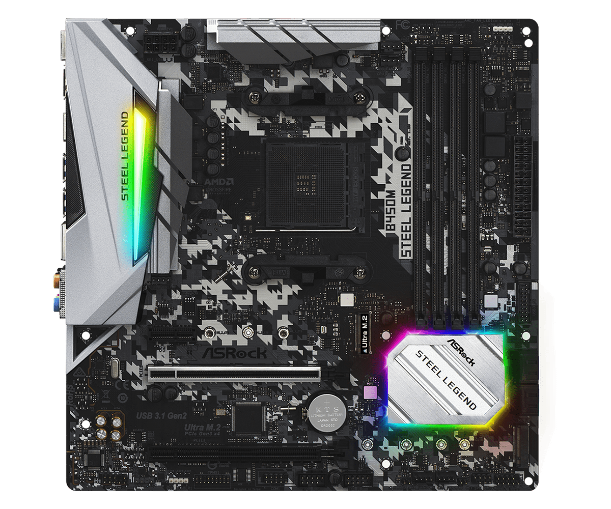 ASROCK B450M STEEL LEGEND PINK EDITION MOTHERBOARD (AMD SOCKET AM4/RYZEN SERIES CPU/MAX 64GB DDR4 3533MHZ MEMORY) ASROCK B450M STEEL LEGEND PINK EDITION MOTHERBOARD (AMD SOCKET AM4/RYZEN SERIES CPU/MAX 64GB DDR4 3533MHZ MEMORY)