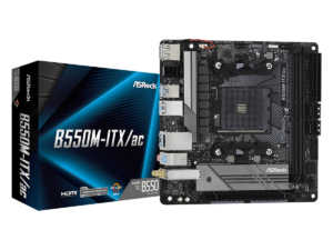ASRock B550M-ITX/AC AM4 Mini-ITX Motherboard (AMD Socket AM4/3rd Gen Ryzen Series CPU/Max 64GB DDR4 4733MHz Memory) ASRock B550M-ITX/AC AM4 Mini-ITX Motherboard (AMD Socket AM4/3rd Gen Ryzen Series CPU/Max 64GB DDR4 4733MHz Memory)