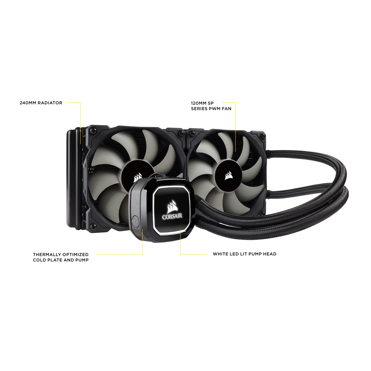 Corsair Hydro Series H100x High Performance Liquid CPU Cooler CW-9060040-WW Corsair Hydro Series H100x High Performance Liquid CPU Cooler CW-9060040-WW
