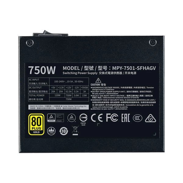 Cooler Master V750 SFX Gold 750 Watt 80 PLUS Gold Certification Fully Modular SMPS MPY-7501-SFHAGV-IN Cooler Master V750 SFX Gold 750 Watt 80 PLUS Gold Certification Fully Modular SMPS MPY-7501-SFHAGV-IN