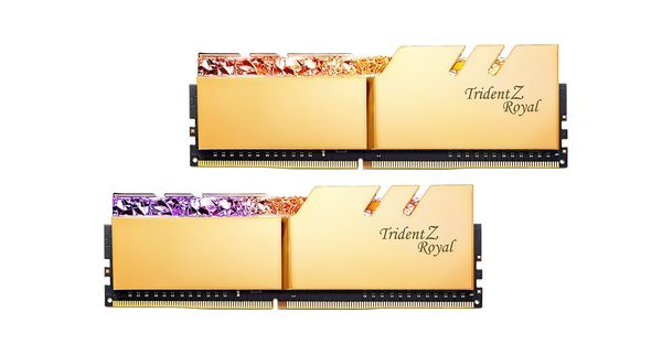 G.Skill Trident Z Royal Gold 32 GB (4 x 8GB) 3000 MHz DDR4 Memory F4-3000C16Q-32GTRG G.Skill Trident Z Royal Gold 32 GB (4 x 8GB) 3000 MHz DDR4 Memory F4-3000C16Q-32GTRG