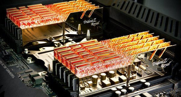 G.Skill Trident Z Royal Gold 32 GB (4 x 8GB) 3000 MHz DDR4 Memory F4-3000C16Q-32GTRG G.Skill Trident Z Royal Gold 32 GB (4 x 8GB) 3000 MHz DDR4 Memory F4-3000C16Q-32GTRG