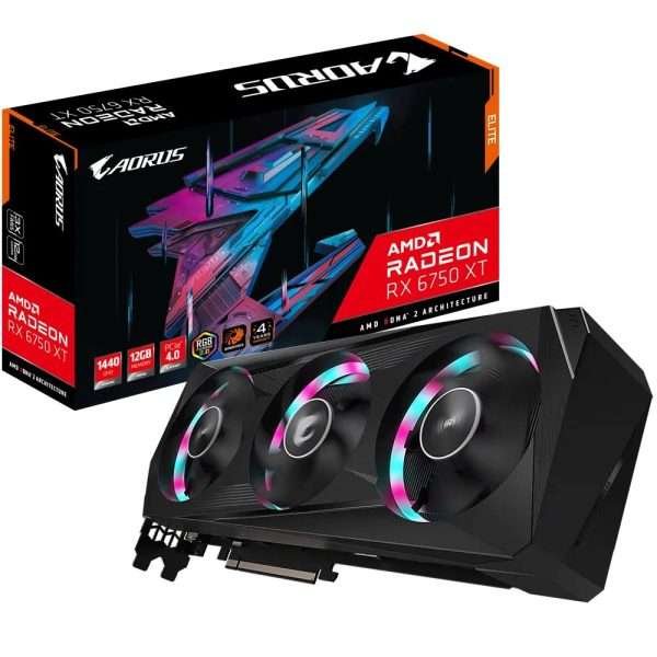 Gigabyte Aorus AMD Radeon RX 6750 XT Elite | 12GB GDDR6 Graphics Card Gigabyte Aorus AMD Radeon RX 6750 XT Elite | 12GB GDDR6 Graphics Card