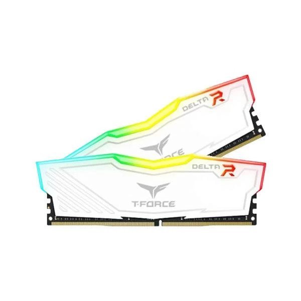Teamgroup T-FORCE DELTA RGB Series 16GB (8GBX2) DDR4 3200MHz White Memory TF4D416G3200HC16CDC01 Teamgroup T-FORCE DELTA RGB Series 16GB (8GBX2) DDR4 3200MHz White Memory TF4D416G3200HC16CDC01