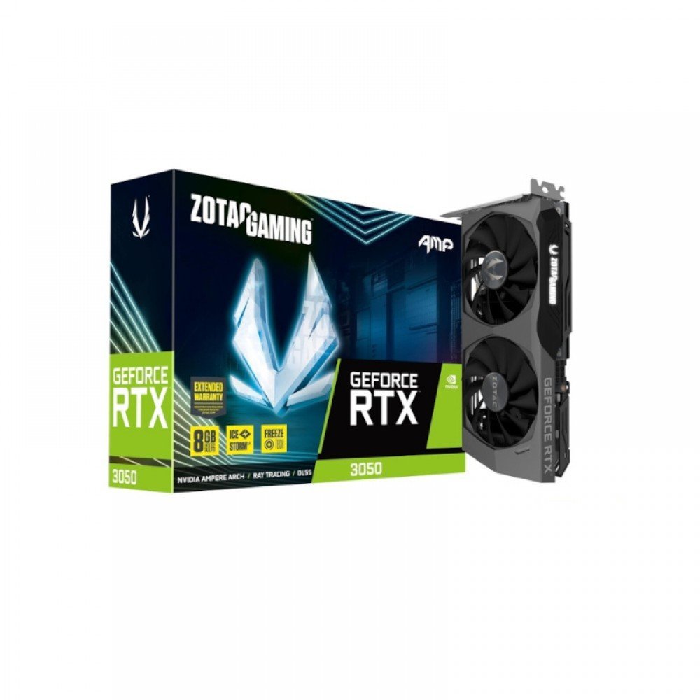 Zotac RTX 3050 AMP LHR 8GB Gaming Graphics Card ZT-A30500F-10M