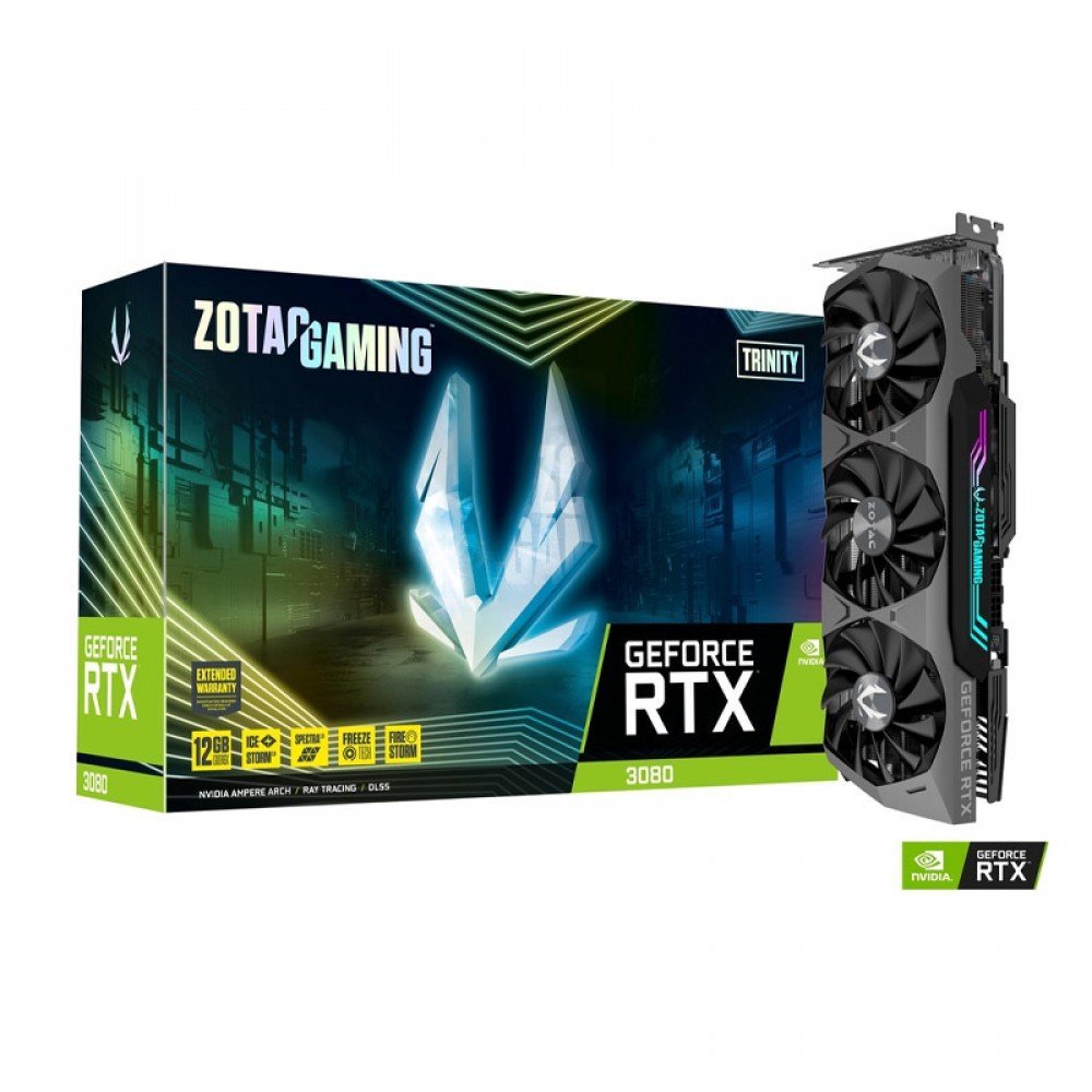 ZOTAC GAMING GeForce RTX 3080 Trinity LHR 12GB Graphic Card ZT-A30820D-10PLHR ZOTAC GAMING GeForce RTX 3080 Trinity LHR 12GB Graphic Card ZT-A30820D-10PLHR