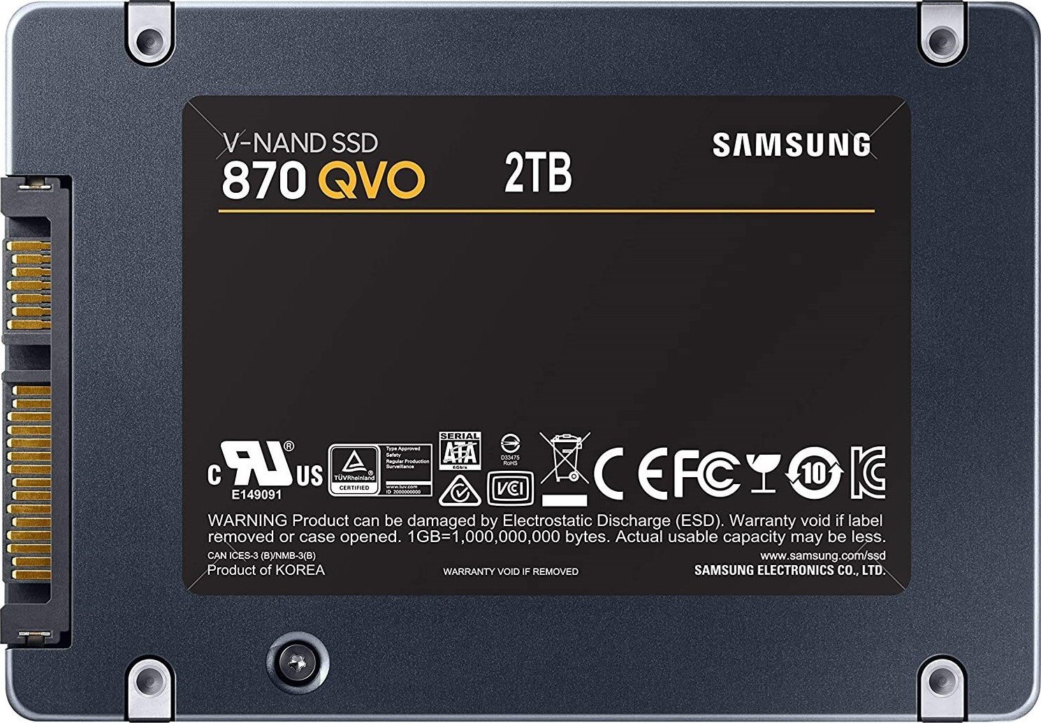 SAMSUNG 870 QVO 2TB SATA III 2.5 inch Internal SSD MZ-77Q2T0BW SAMSUNG 870 QVO 2TB SATA III 2.5 inch Internal SSD MZ-77Q2T0BW