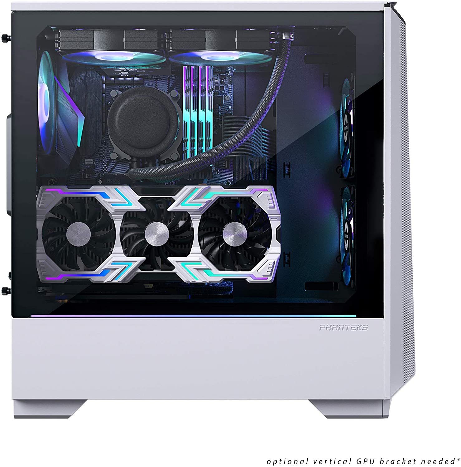Phanteks ECLIPSE P360A DRGB (E-ATX) Mid Tower Cabinet With Tempered Glass Side Panel (White) PH-EC360ATG_DWT01 Phanteks ECLIPSE P360A DRGB (E-ATX) Mid Tower Cabinet With Tempered Glass Side Panel (White) PH-EC360ATG_DWT01