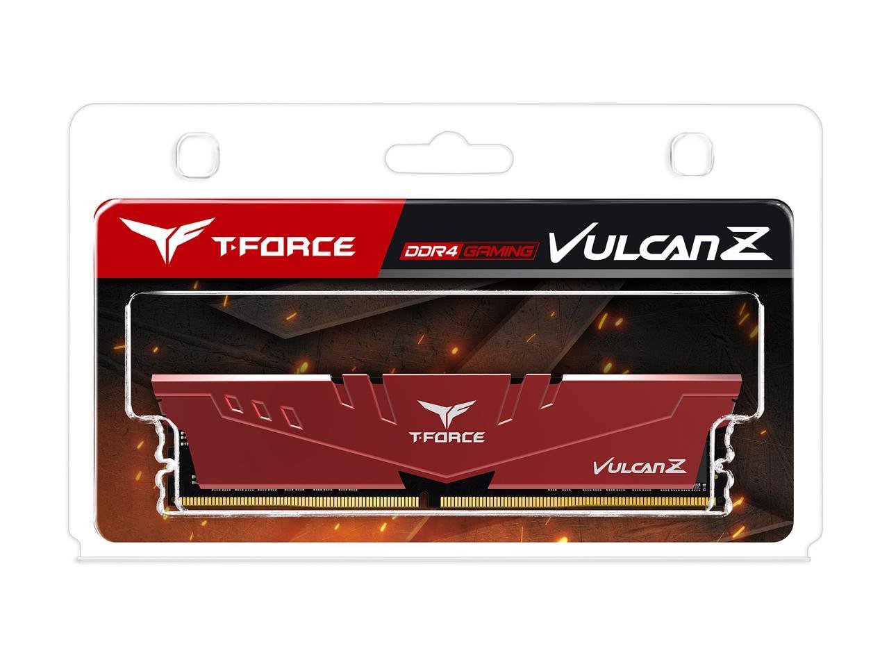 Team Group VULCAN Z 8GB (1X8GB) 3200 MHz Red Memory TLZRD483200HC16C01 Team Group VULCAN Z 8GB (1X8GB) 3200 MHz Red Memory TLZRD483200HC16C01