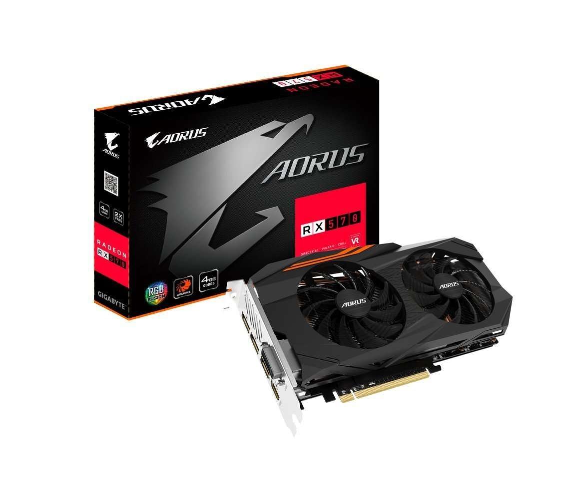 Gigabyte RX570 AORUS Radeon Graphic Card (GV-RX570AORUS-4GD) Gigabyte RX570 AORUS Radeon Graphic Card (GV-RX570AORUS-4GD)