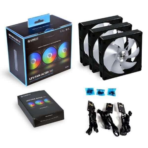 Lian Li UNI Fan AL120 Black | ARGB Case Fan Triple Pack