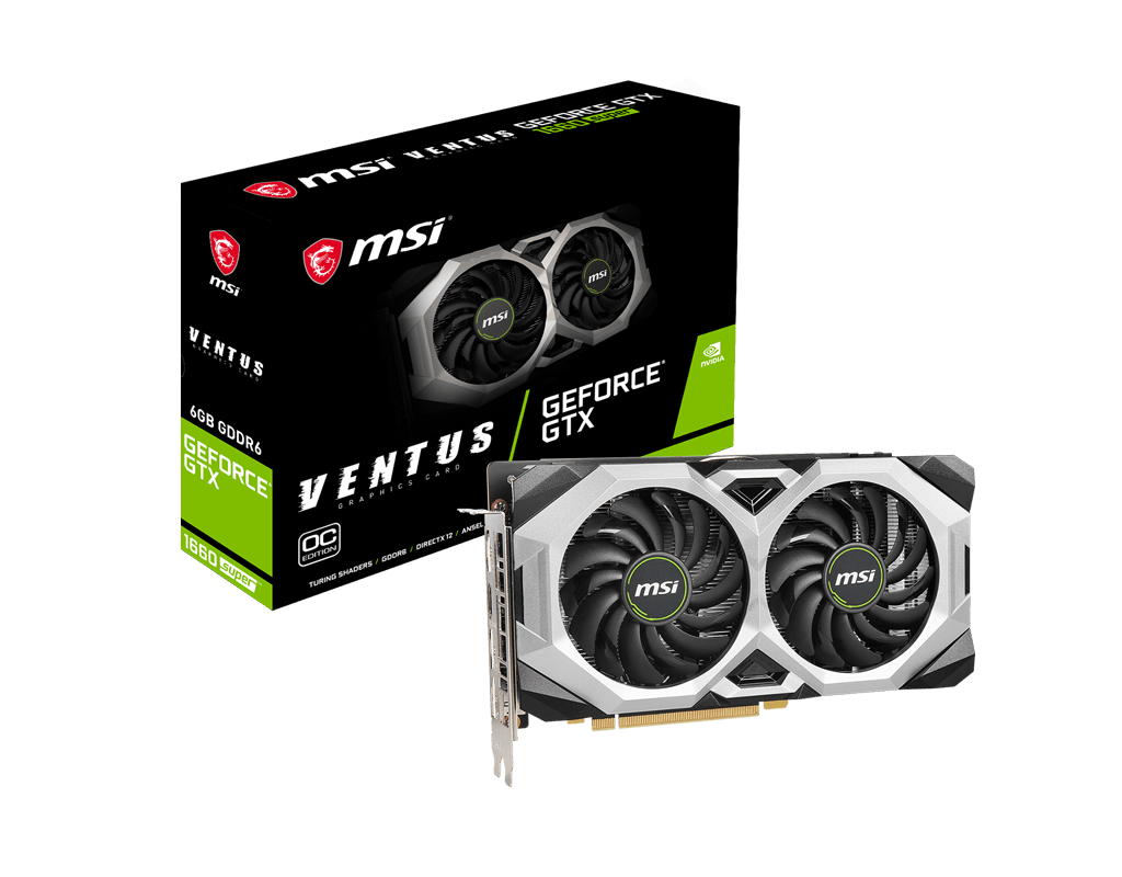 MSI Nvidia GeForce GTX 1660 Super Ventus OC 6GB GDDR6 Graphics Card MSI Nvidia GeForce GTX 1660 Super Ventus OC 6GB GDDR6 Graphics Card