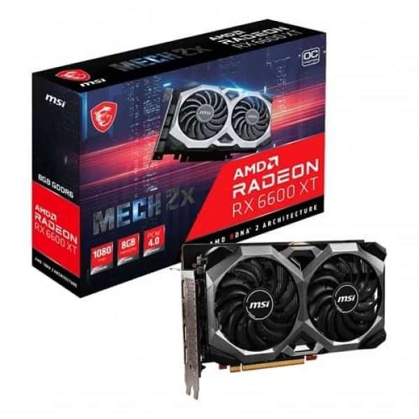 MSI Radeon RX 6600 XT MECH 2X 8GB OCV1 GDDR6 Graphics Card