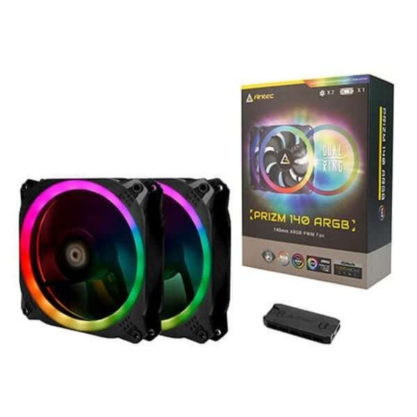 Antec Prizm 140 ARGB 2+C with RGB Fan Controller (Dual Pack)